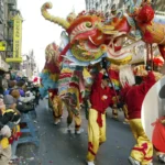 Ely Festivity Huntingdon's Deputy Mayor Dances in Chinese New Year Horse Performance