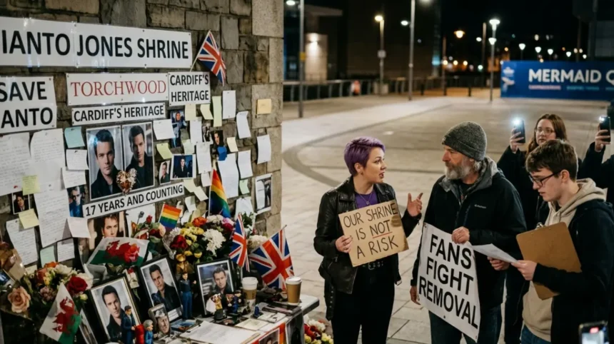 Ianto Jones Shrine Cardiff: Fans Fight Removal