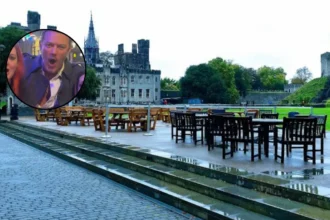 Luke Evans Re-Enacts Disney Meme with Cardiff Fans, Cardiff 2026