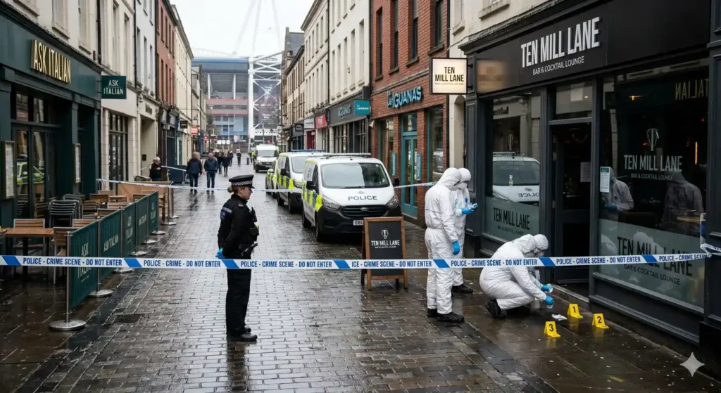 The Incident Unfolds in Cardiff's Vibrant Mill Lane