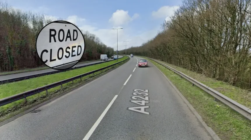 A4232 Northbound Closed After Multi-Vehicle Collision in Cardiff 2026