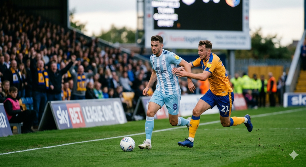 What league are Mansfield Town and Cardiff City in?