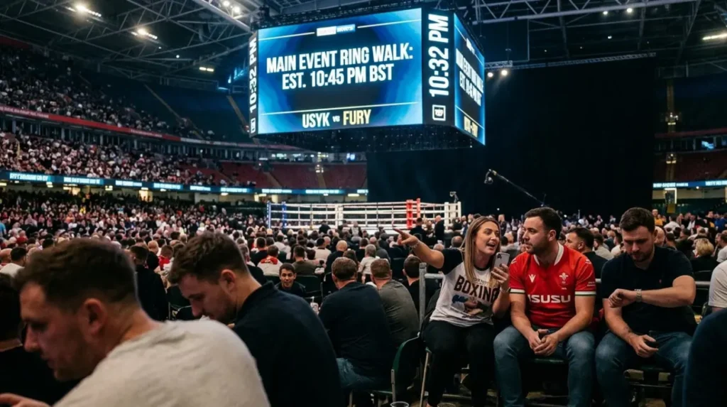 How should Cardiff readers follow fight night?