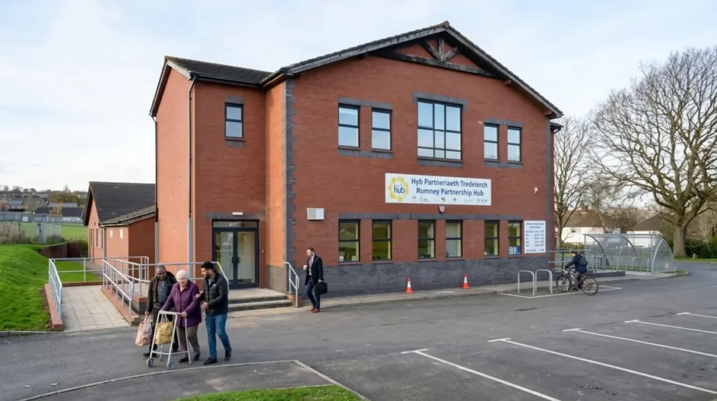 What are the standard opening times for the Rumney Hub?