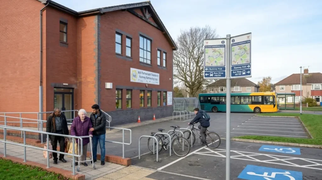 Where is the Rumney Hub located and how is it reached?