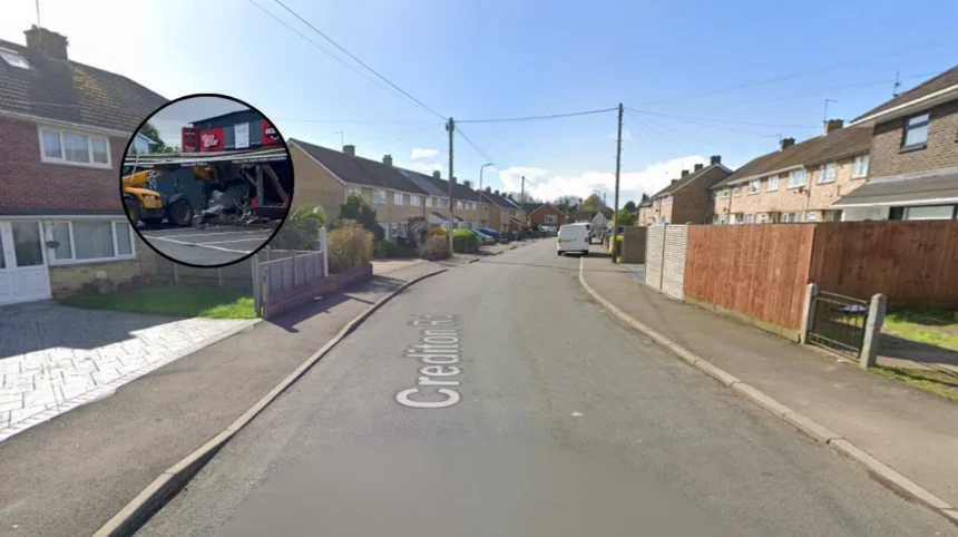 Police Investigate Stolen JCB Takeaway Crash, Llanrumney 2026