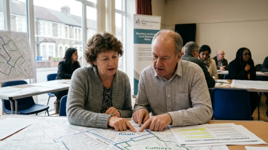 What future changes could affect whether Albany Road properties are in Roath or Cathays?