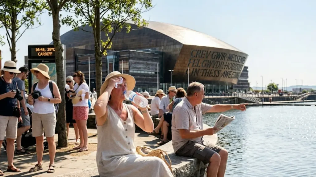 When does the Cardiff heatwave begin and end?