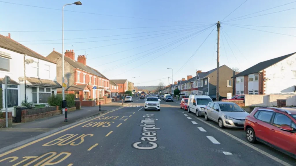 How did Caerphilly Road develop into a retail corridor?