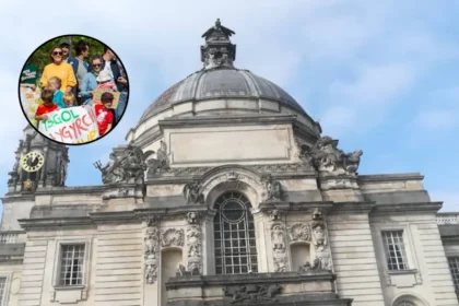 Welsh-medium school and data centre protests draw Cardiff campaigners 2026