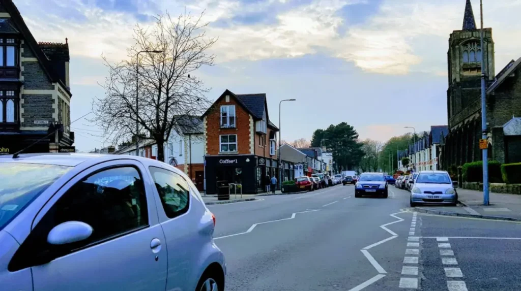 What is Cathedral Road in Cardiff and where does it run?