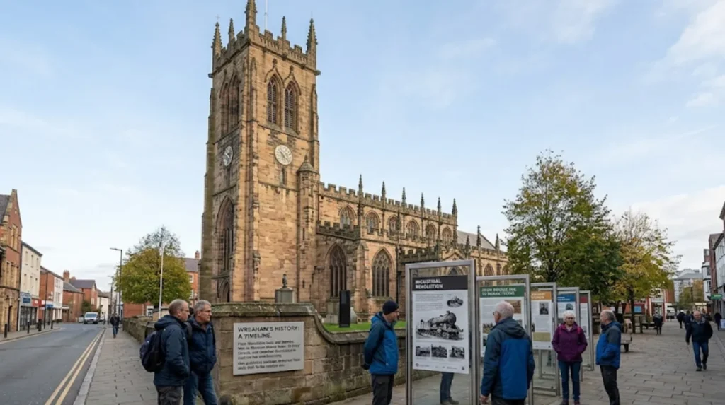 What is the history of Wrexham from its origins to the modern era?