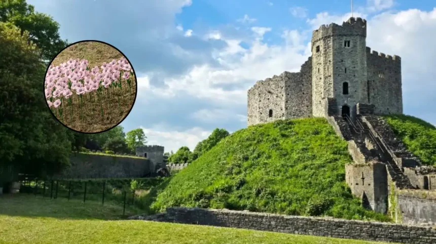 City Hospice Launches Pink Poppy Display at Cardiff Castle 2026